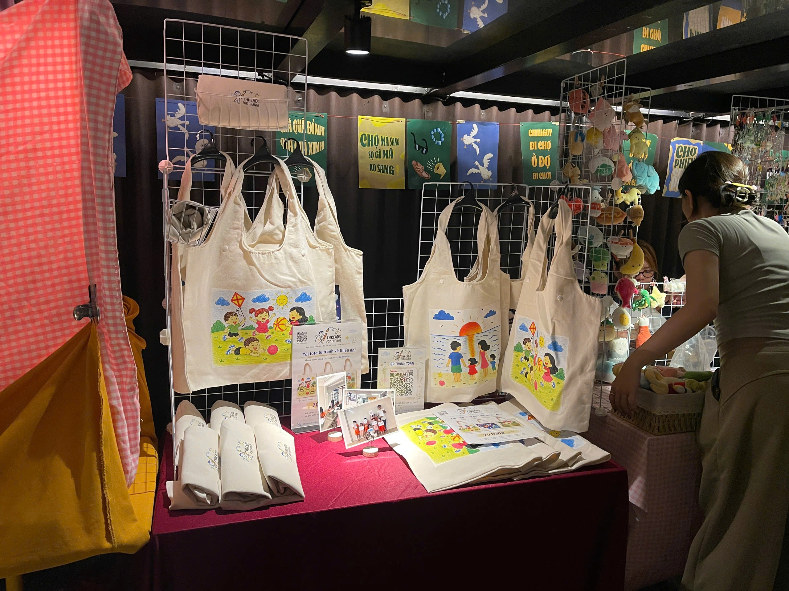 Fundraising Booth — Spreading warmth & showcasing children's art creations